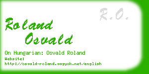 roland osvald business card